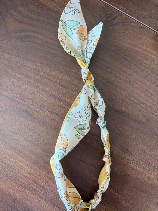 Yellow and Tulip Scarf