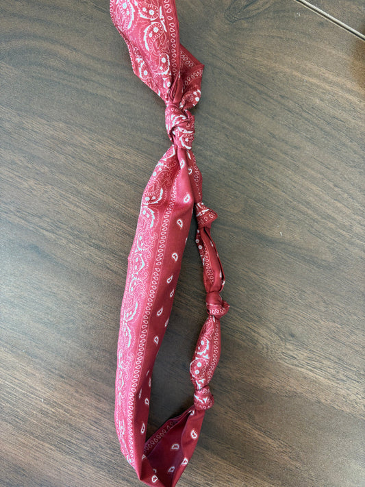 Burgundy Bandanna Scarf
