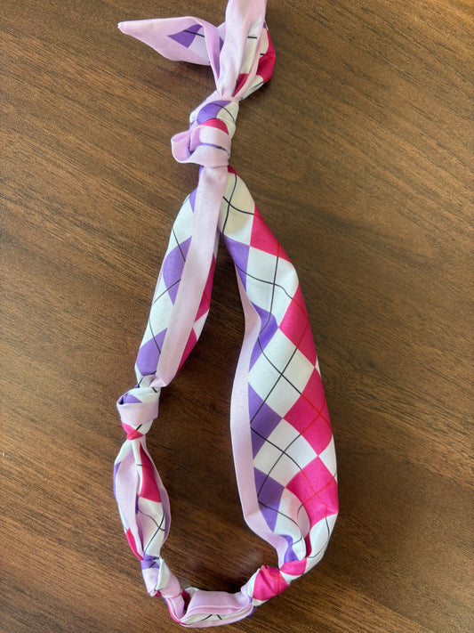 Pink Checkered Scarf