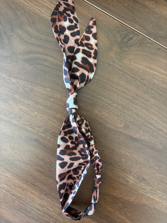 Brown Cheetah Scarf