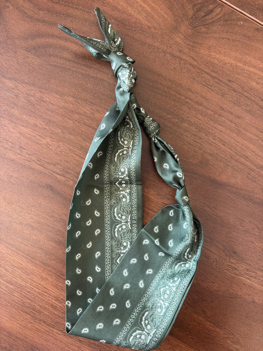 Green Bandanna Scarf