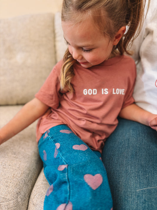 God is Love - Mauve Toddler Tee