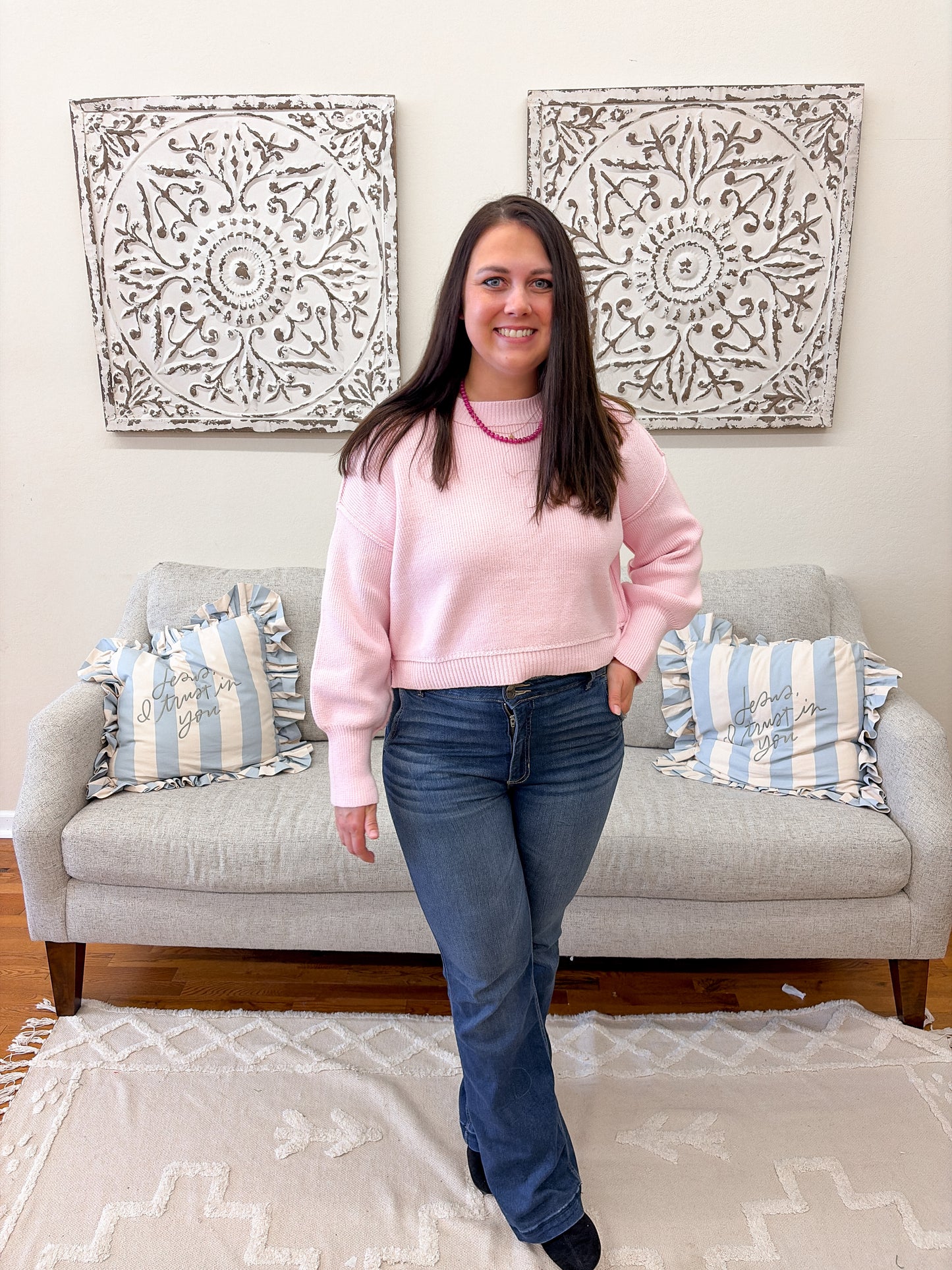 Regina Sweater | Blush Pink