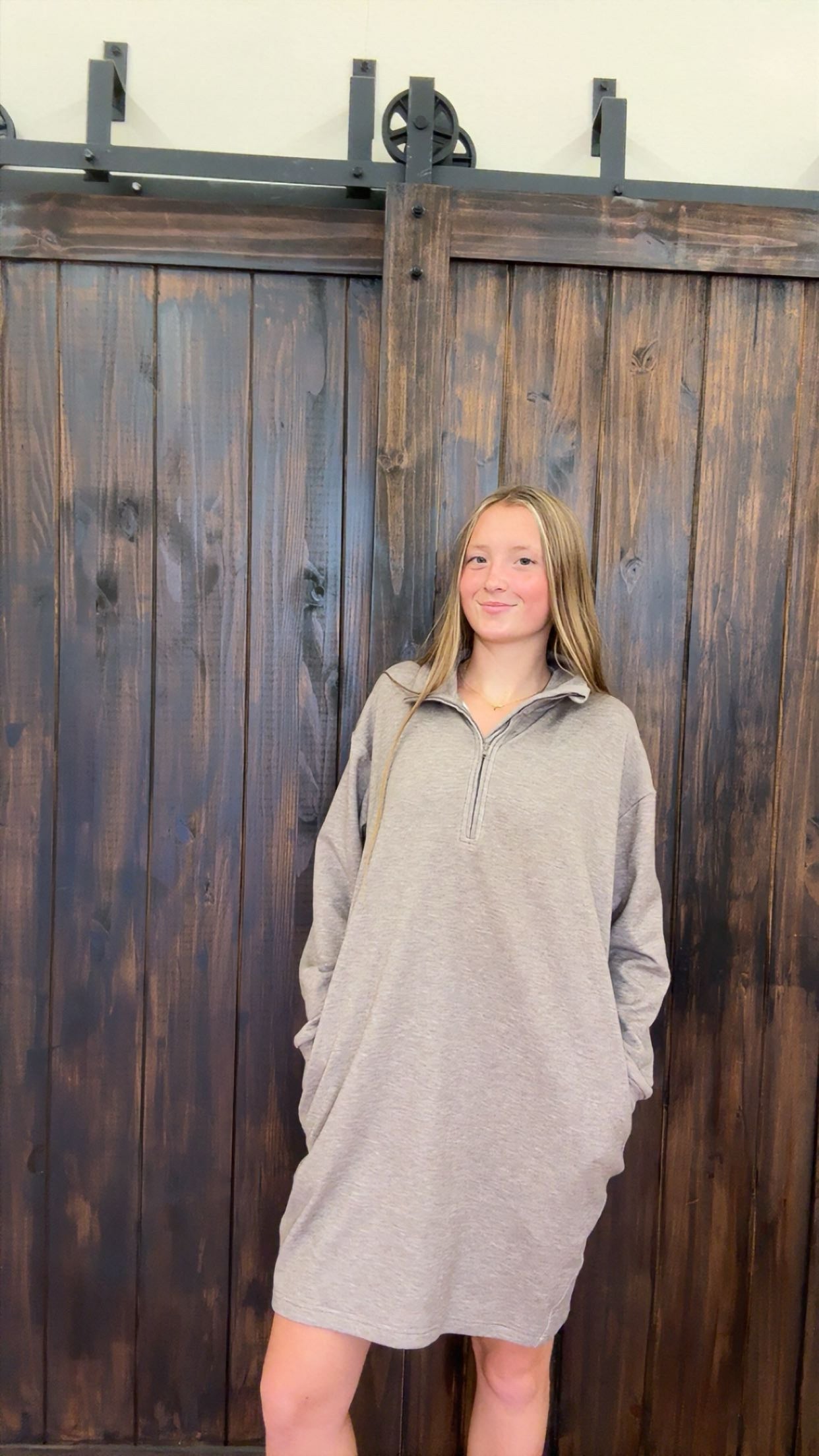 Betsy Sweatshirt Dress | Taupe