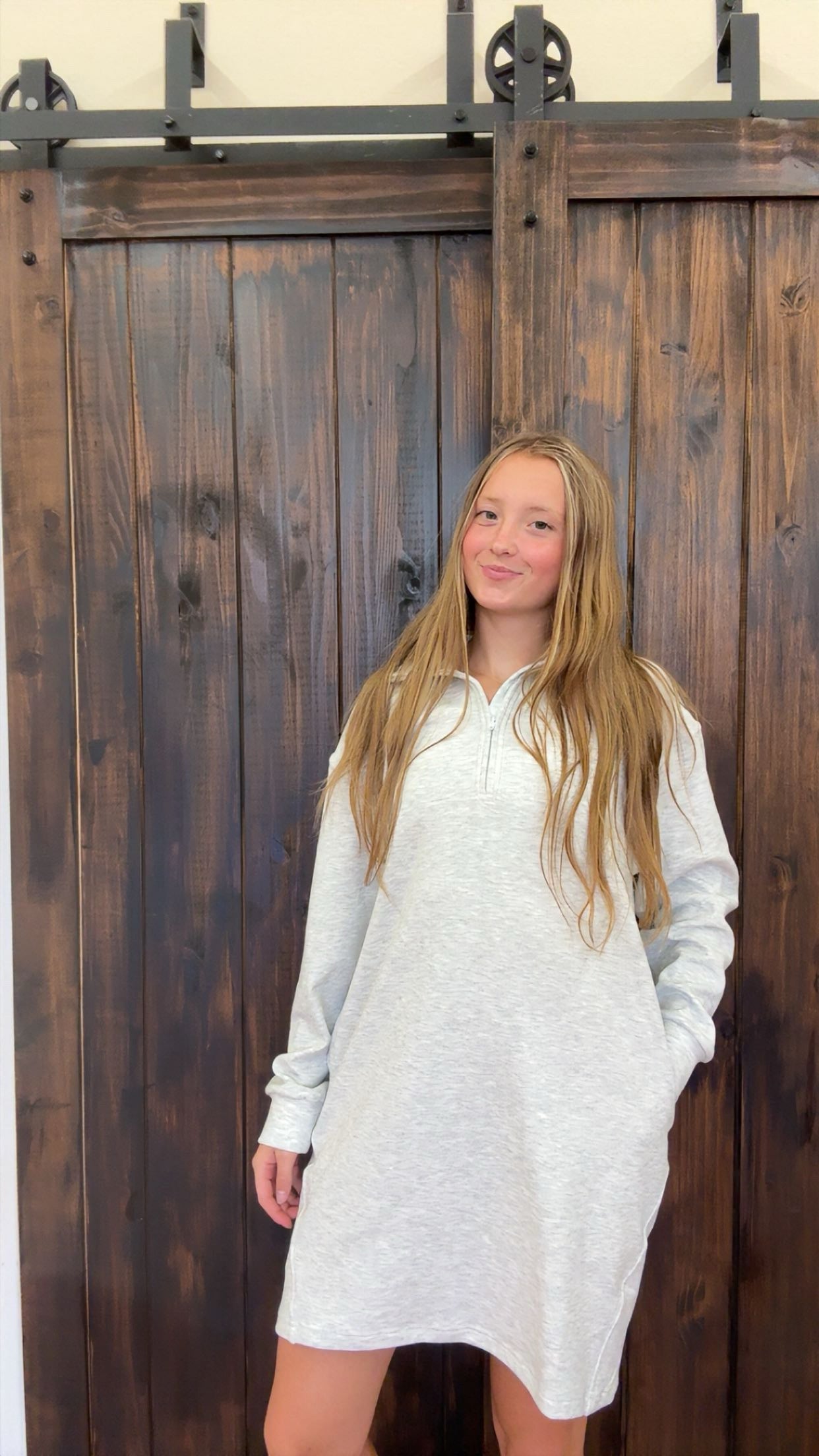 Betsy Sweatshirt Dress | Heather Gray