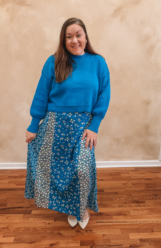 Melanie Skirt | Blue Floral