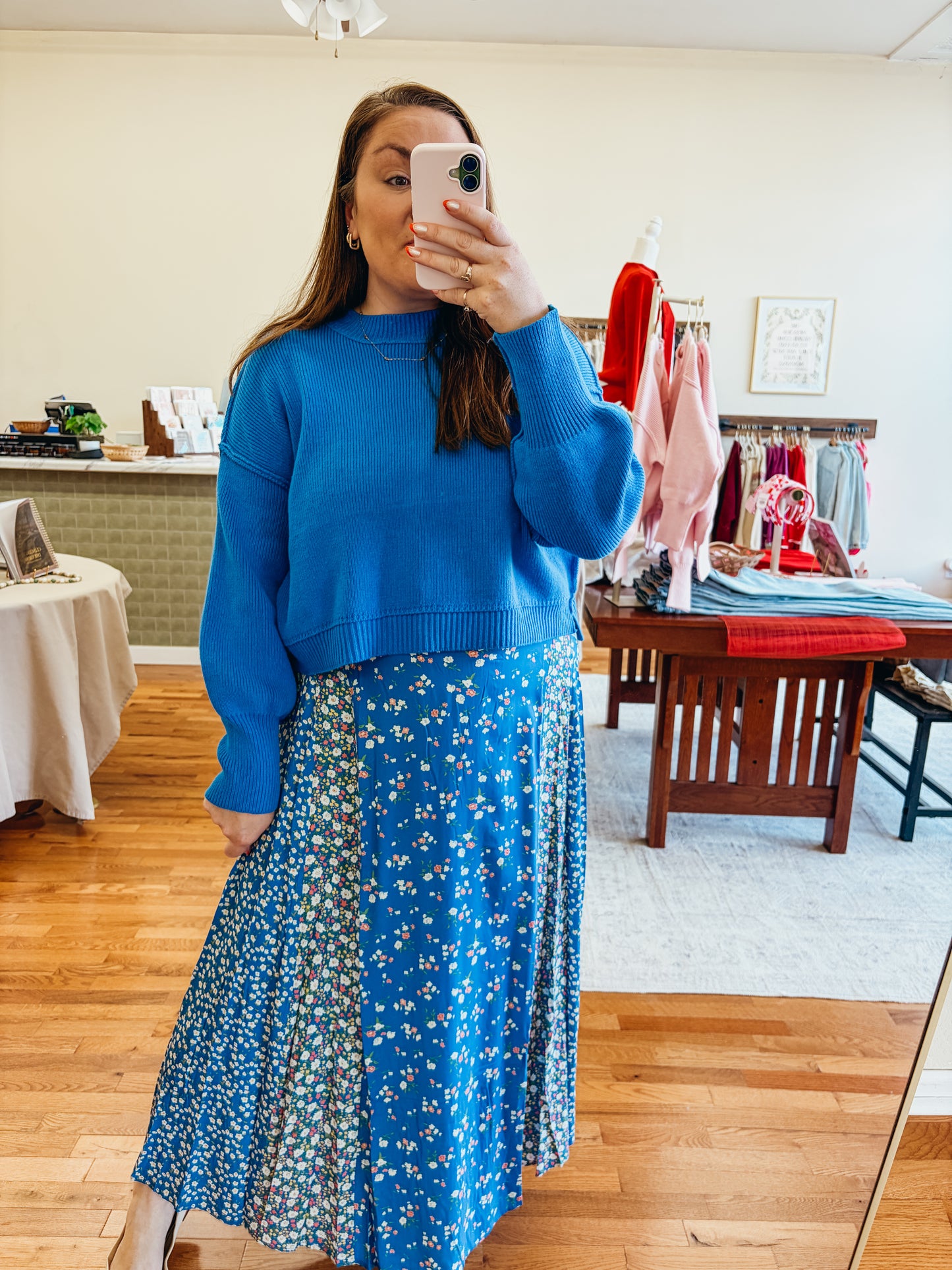 Melanie Skirt | Blue Floral