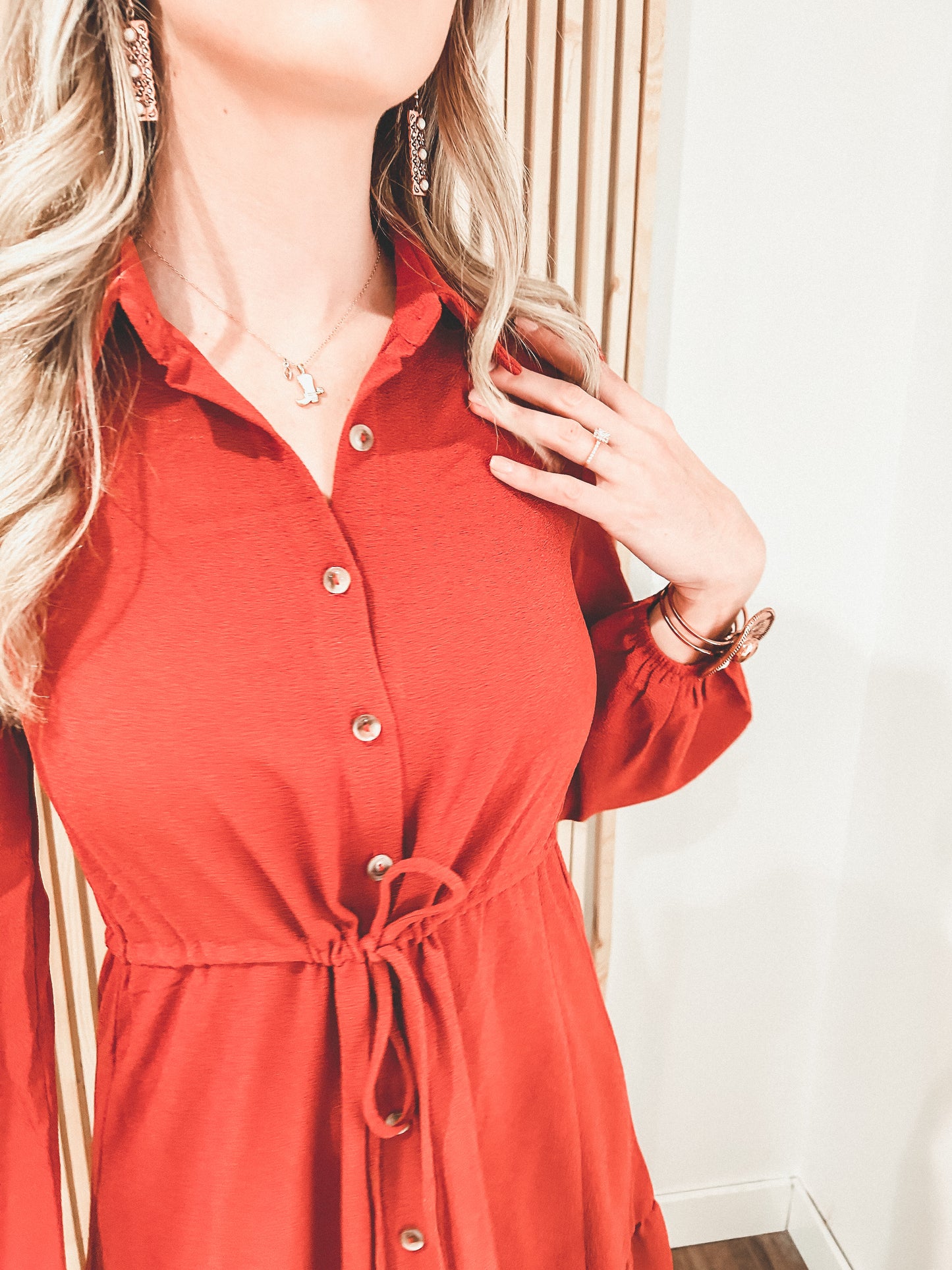 Lourdes Dress | Resurrection Red