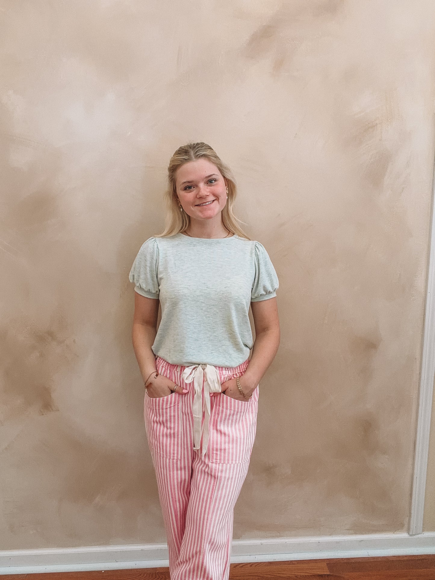 Becca Striped Pants | Pink