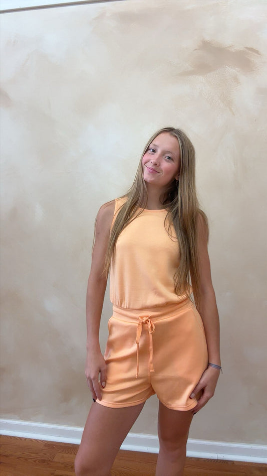 Jackie Romper | Apricot