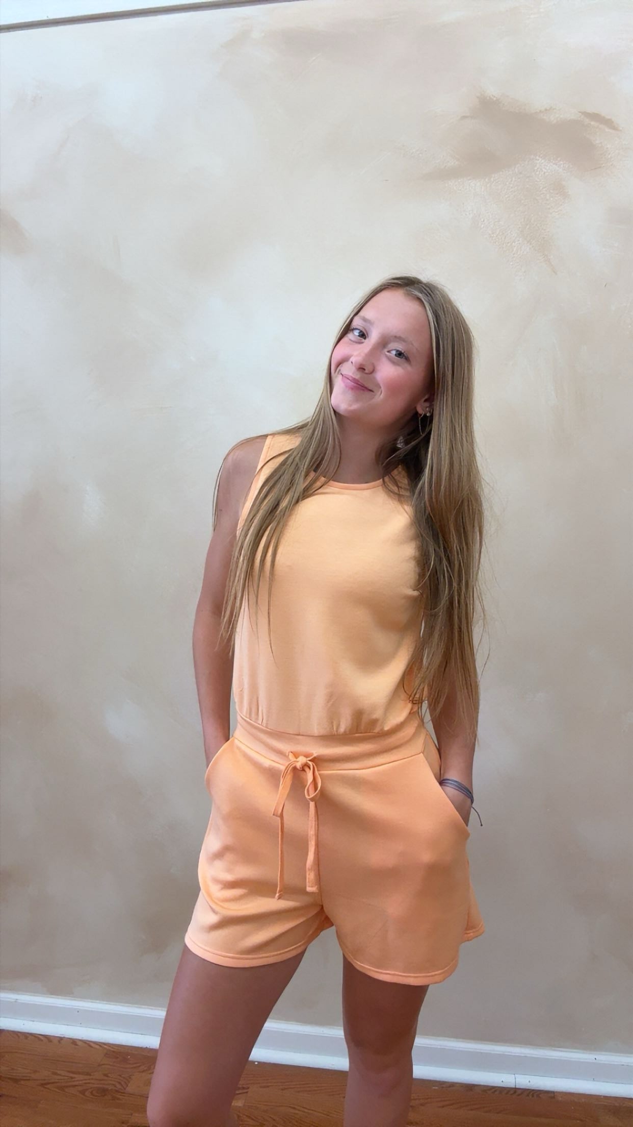 Jackie Romper | Apricot