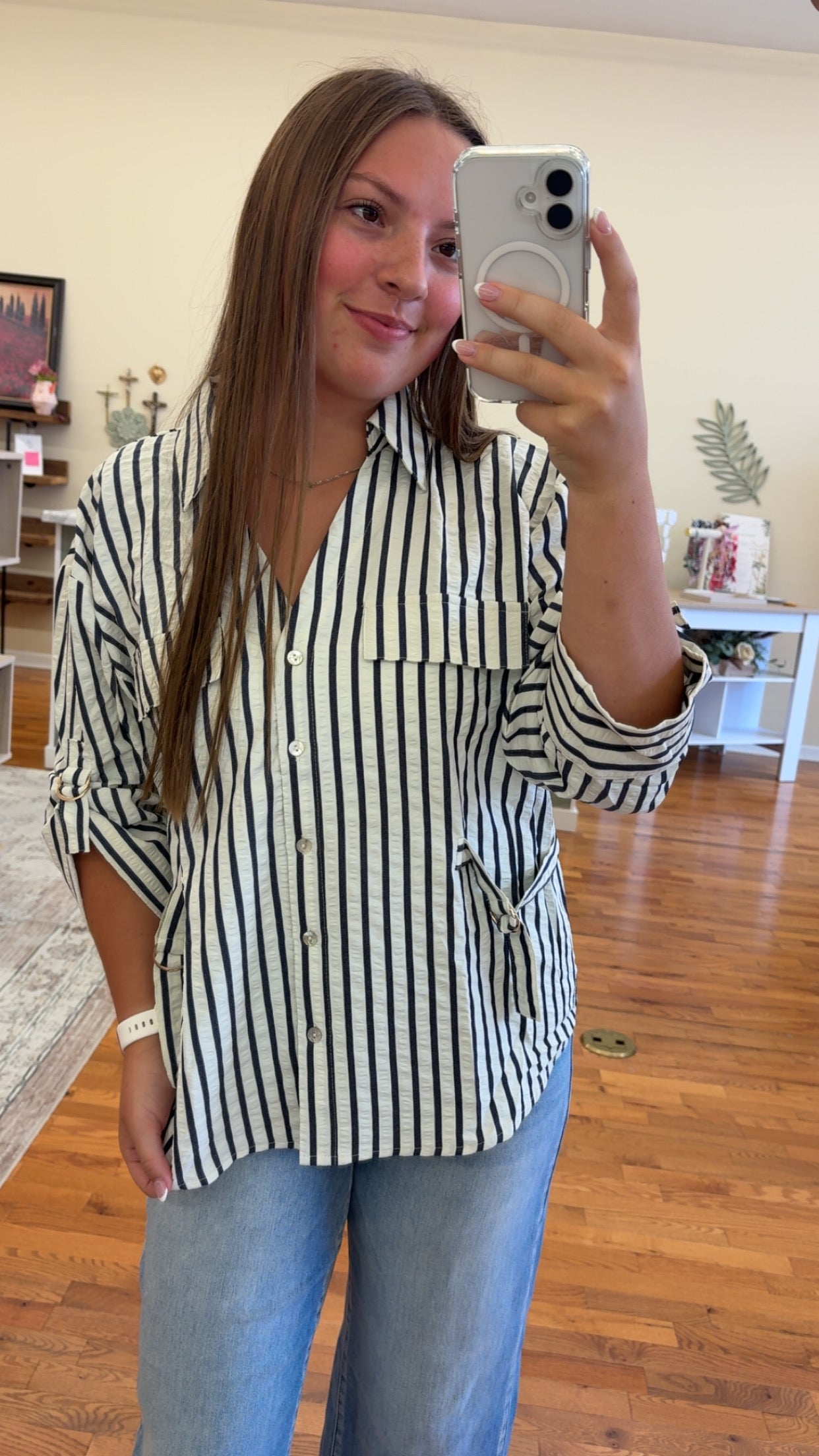Caroline Blouse | Navy