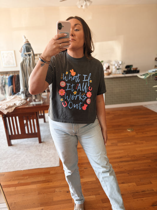 What If It All Works Out Cropped Tee