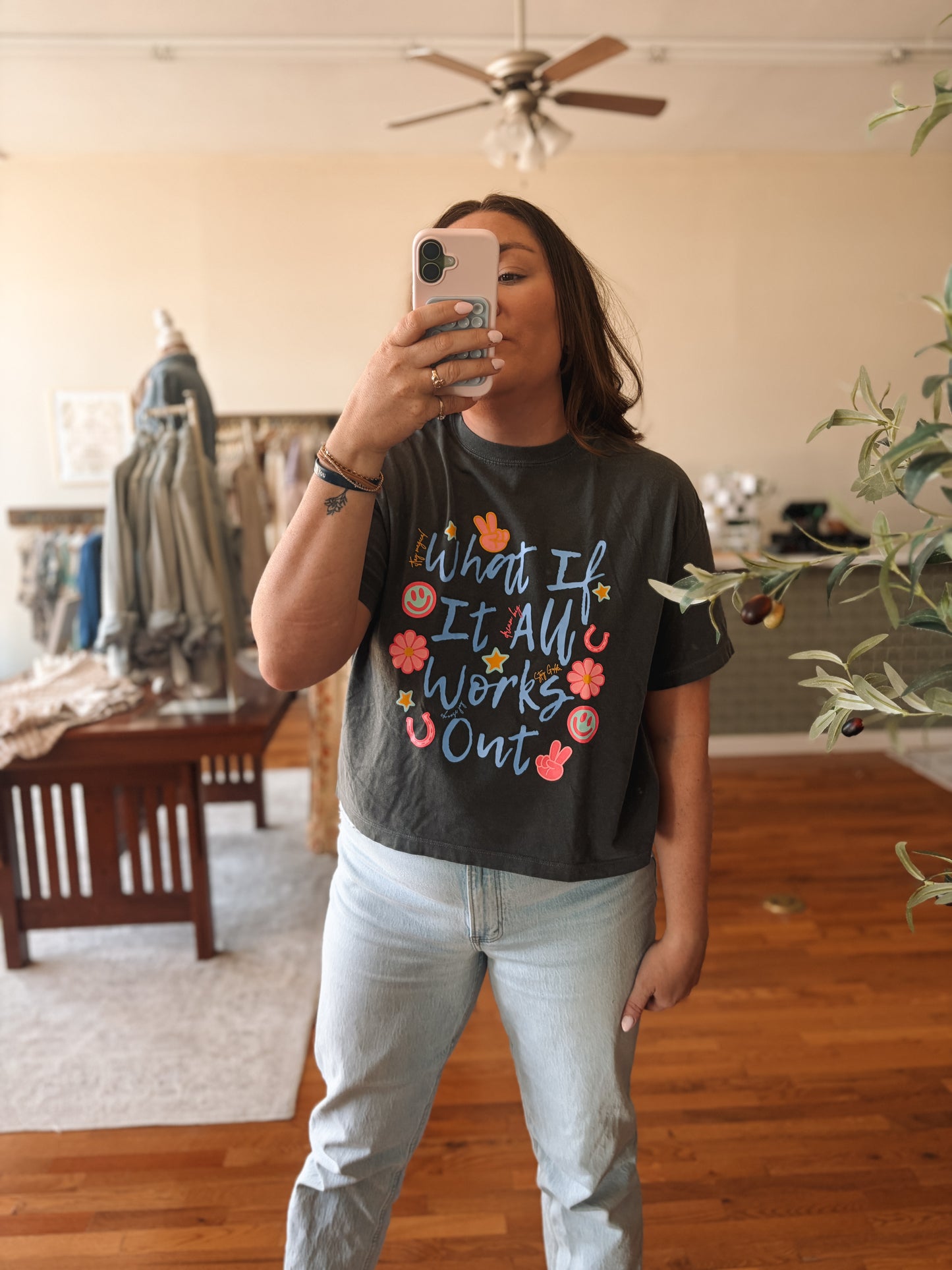 What If It All Works Out Cropped Tee