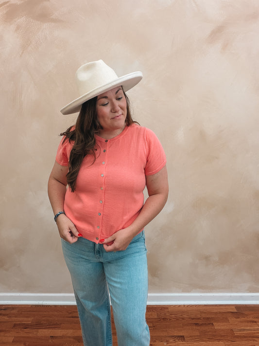 June Sweater Top | Melon