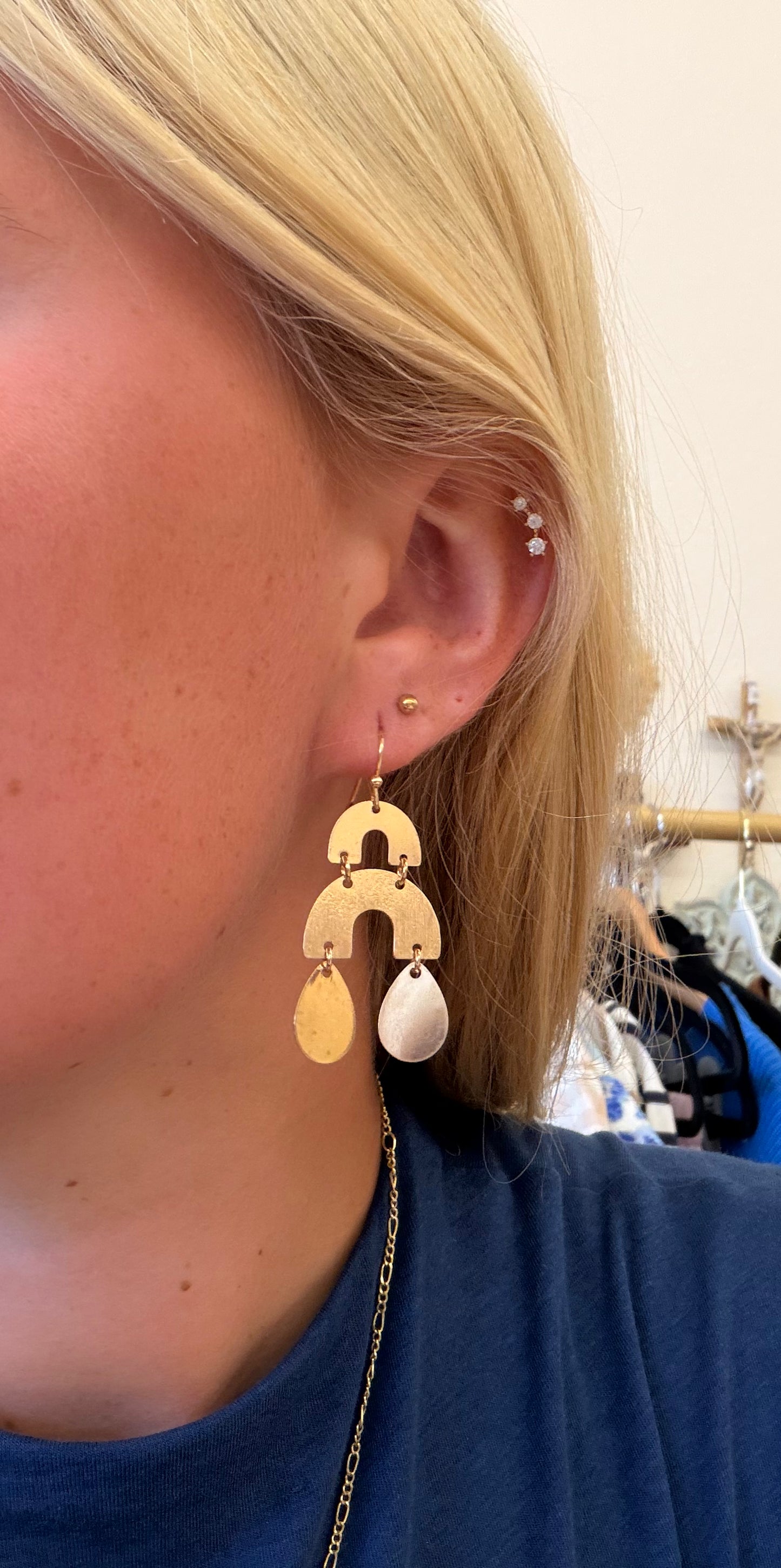 Gold Tiered Dangle