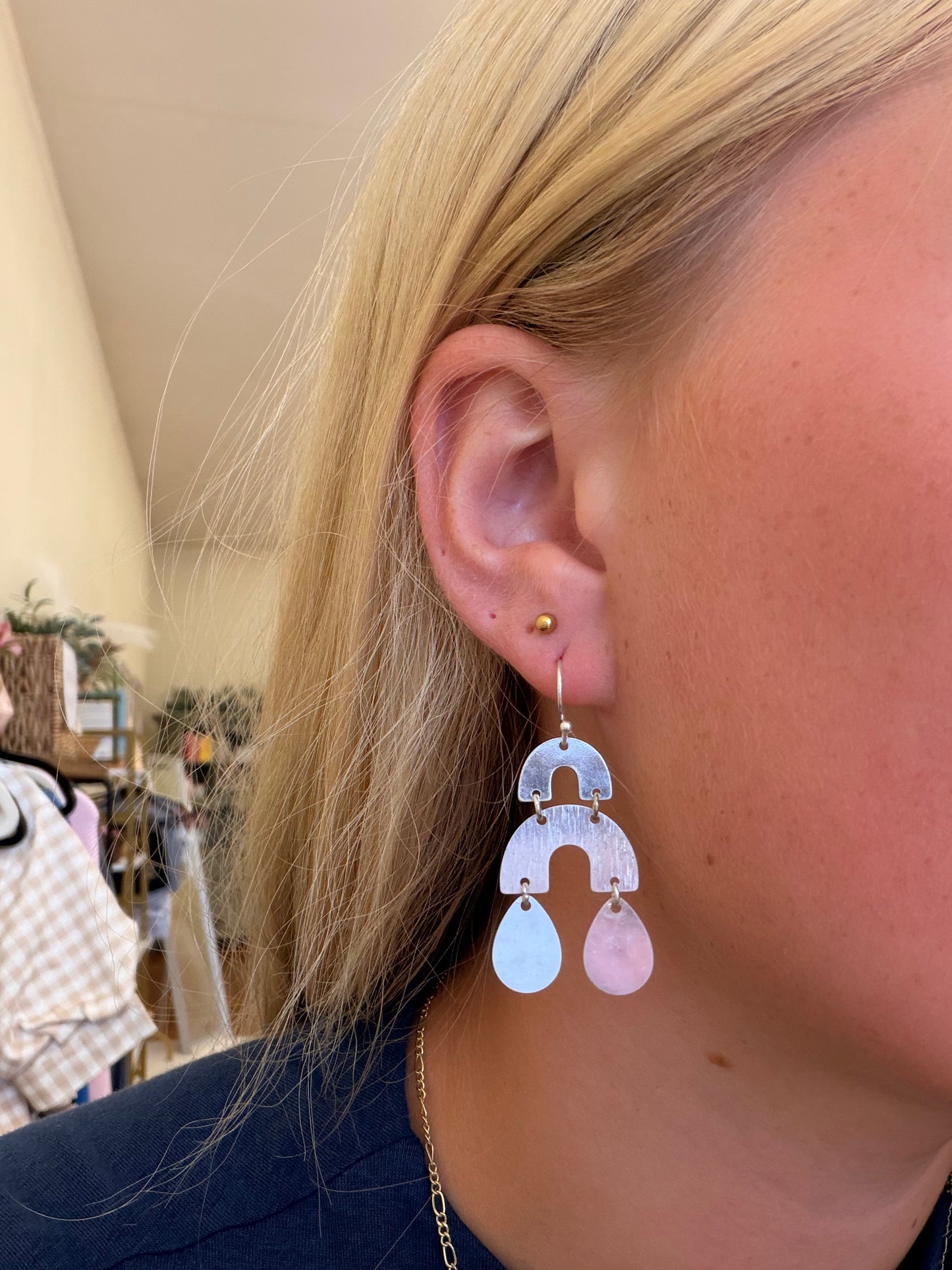 Silver Tiered Dangle