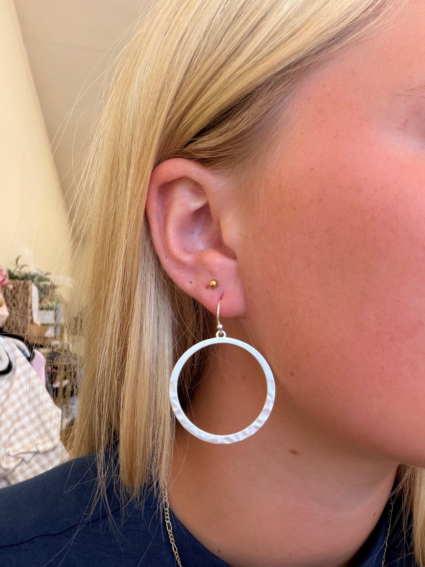 Silver Open Circle Dangle