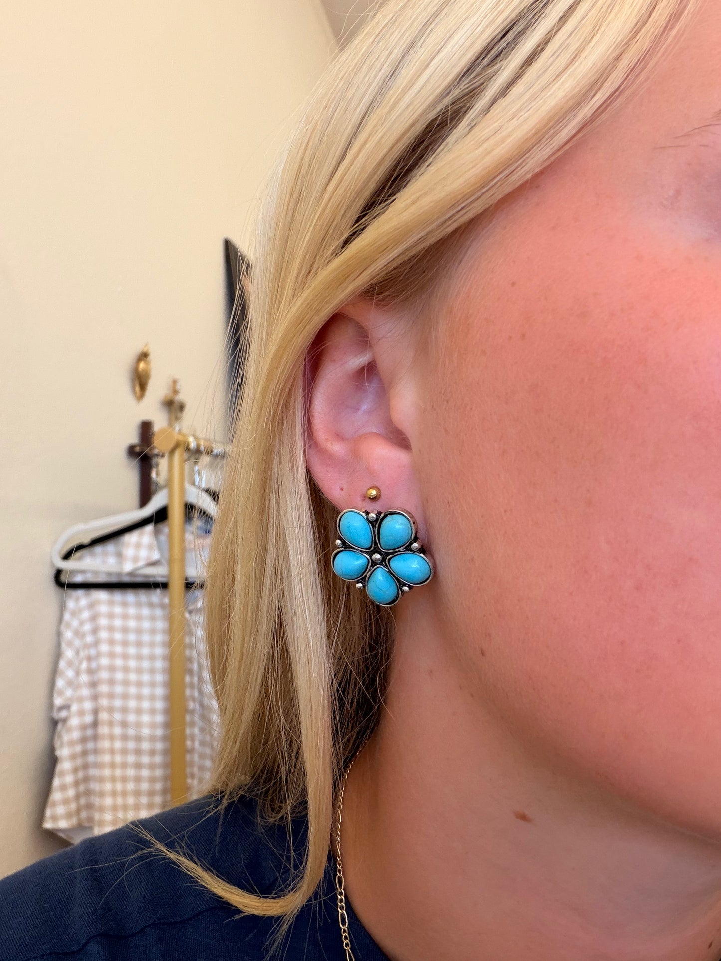 Turquoise Flower Earrings