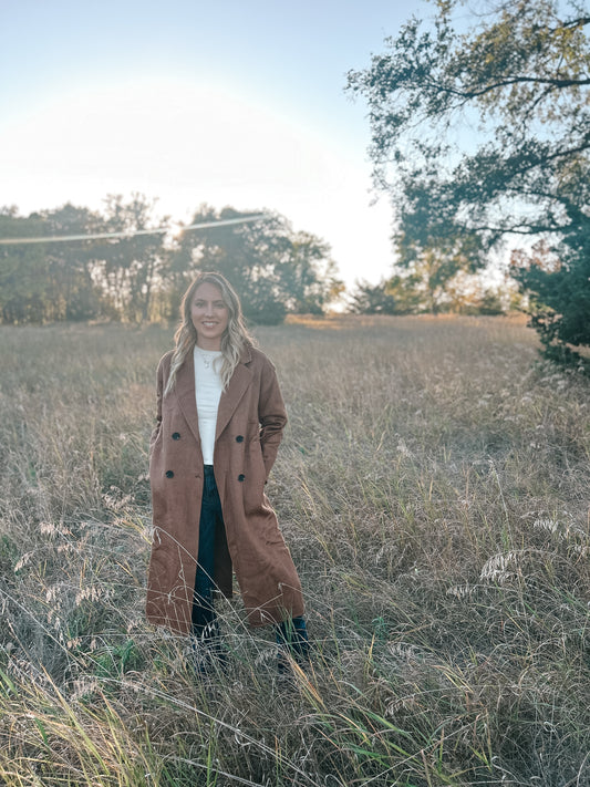 Double Breasted Wool Coat | Camel