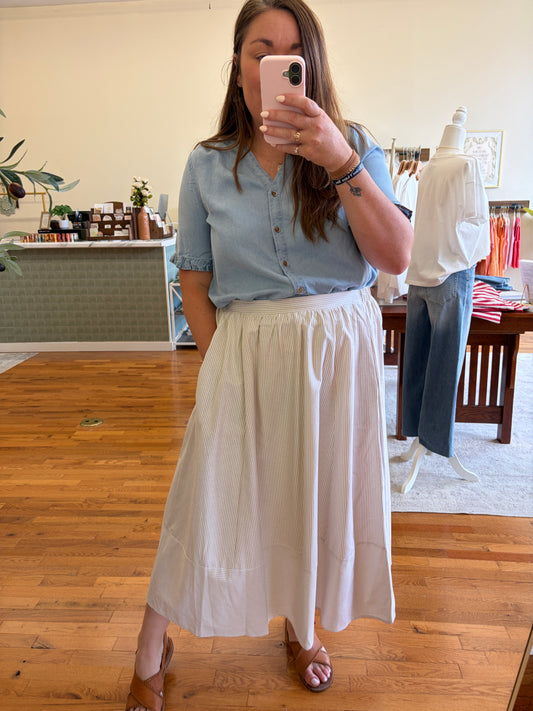 Ava Striped Skirt
