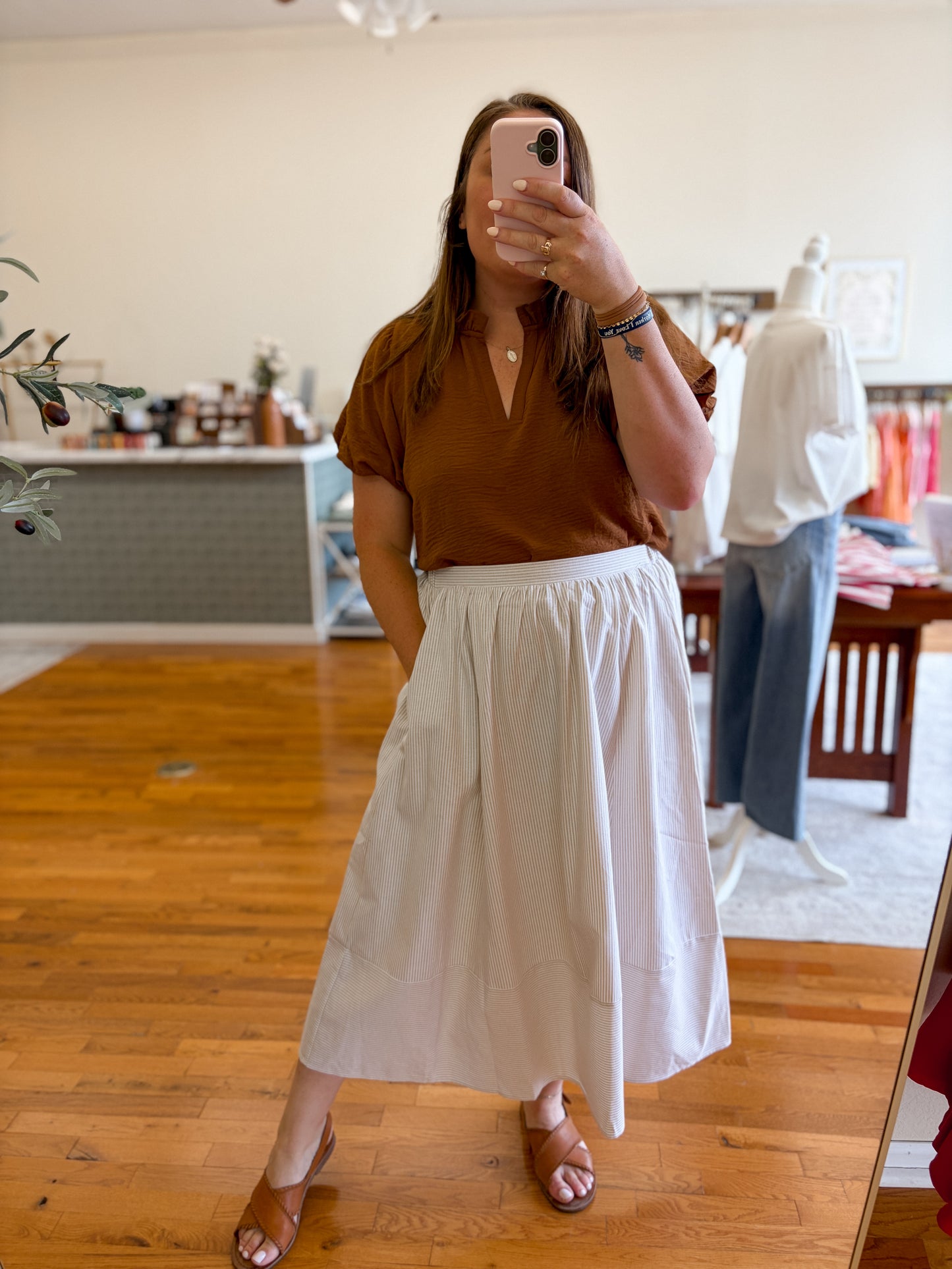 Ava Striped Skirt
