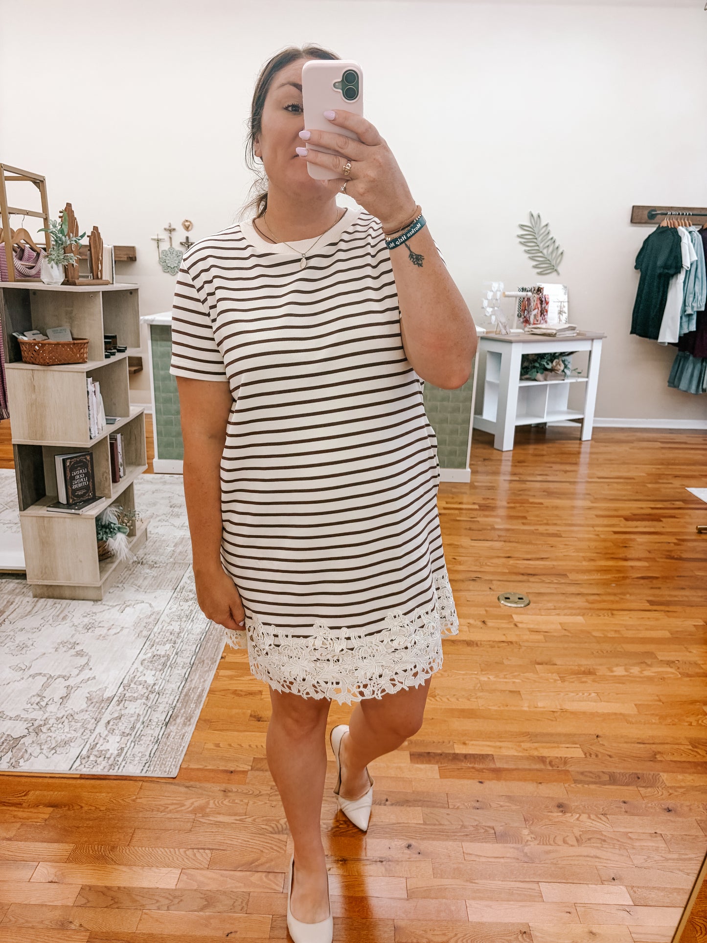 Anna Striped Dress | Chocolate