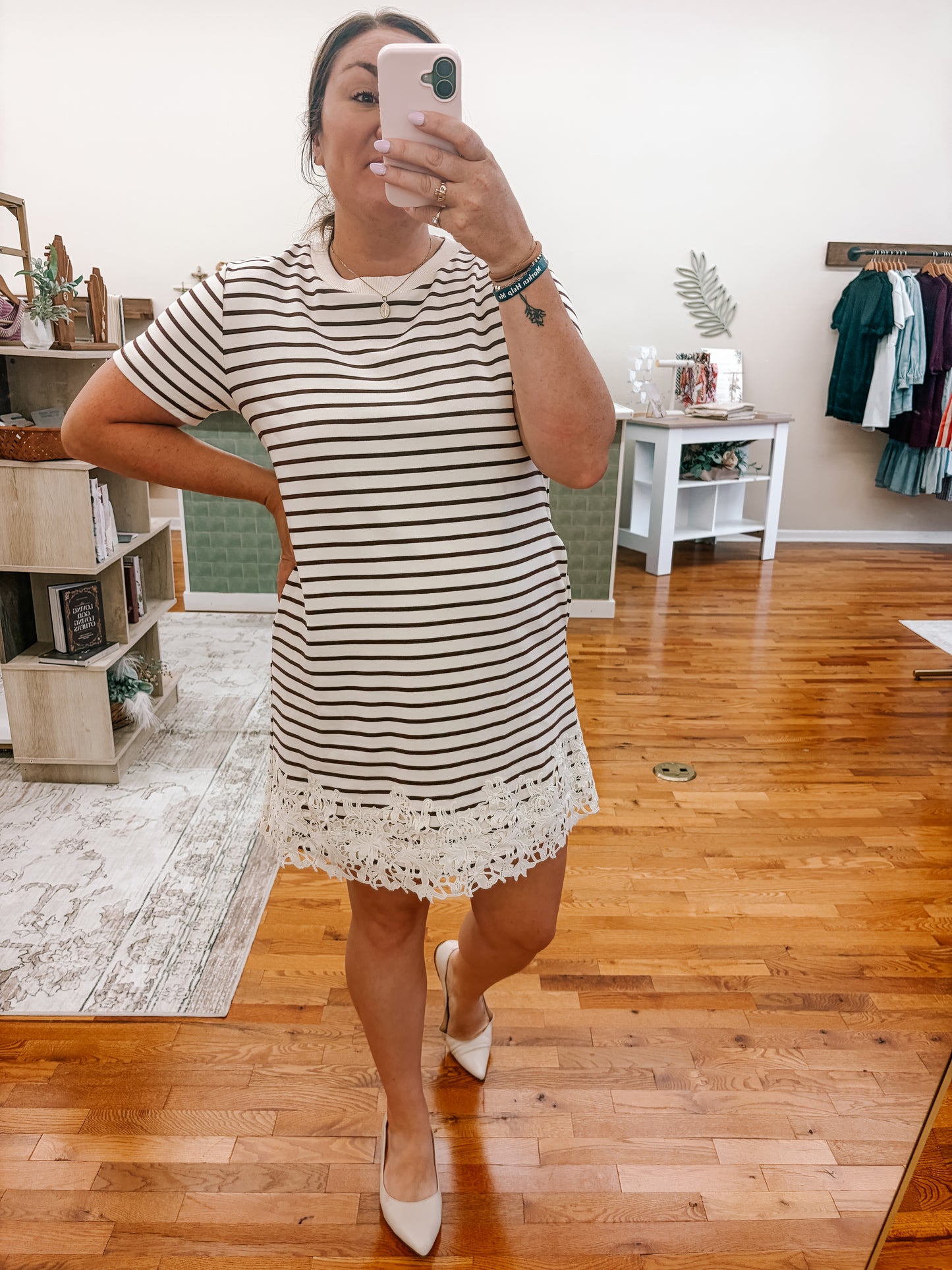 Anna Striped Dress | Chocolate