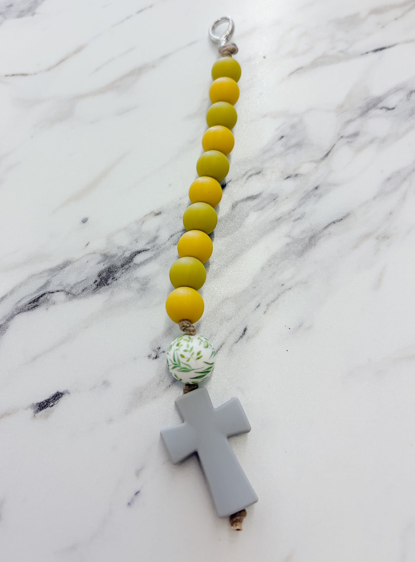 Decade Rosary Keychain | Olive Leaf