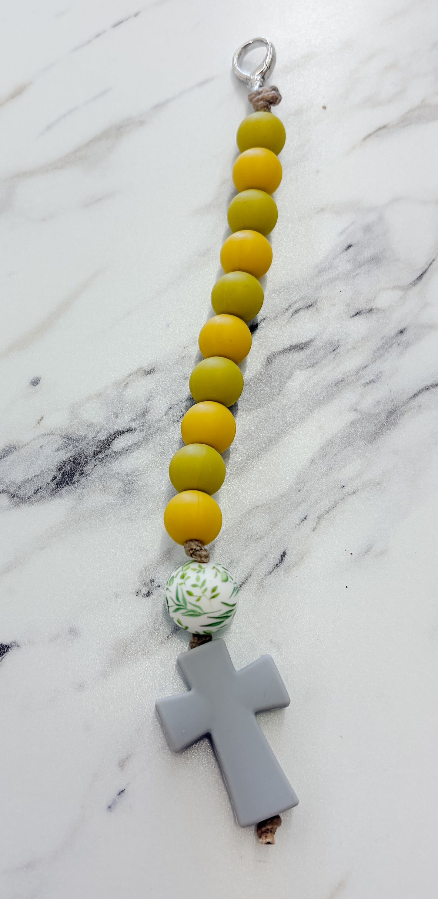 Decade Rosary Keychain | Olive Leaf