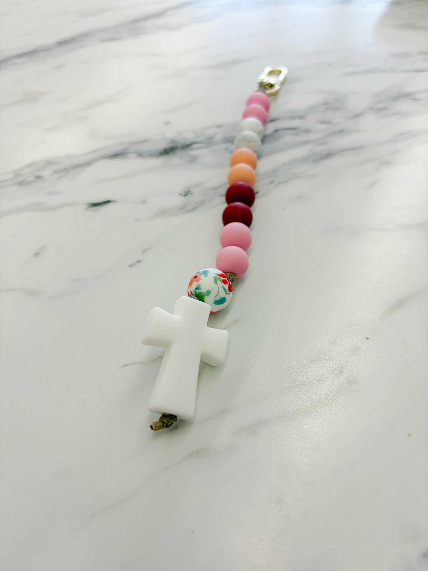 Decade Rosary Keychain | Rose Shades
