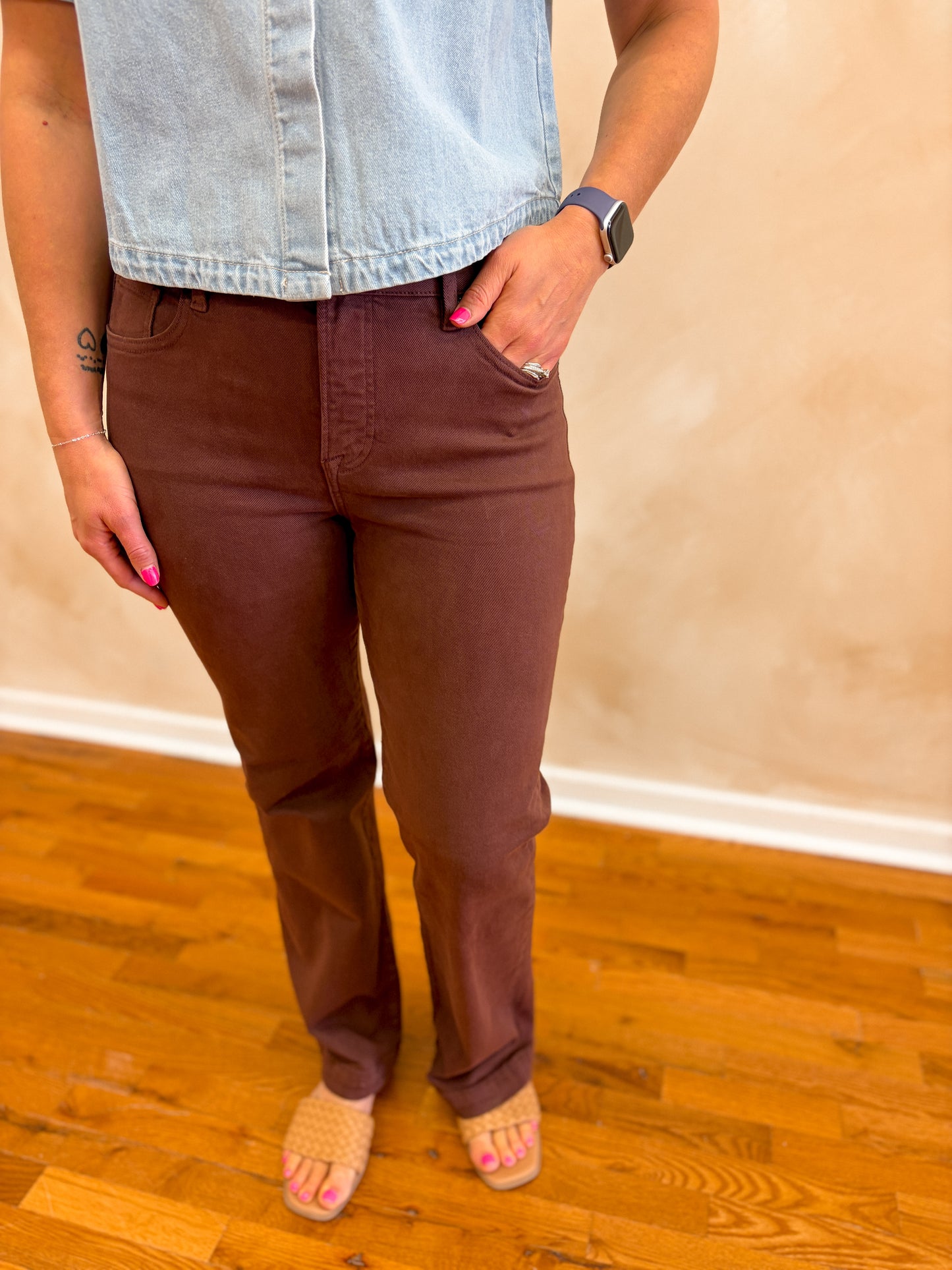 Risen Jeans | Mocha Denim