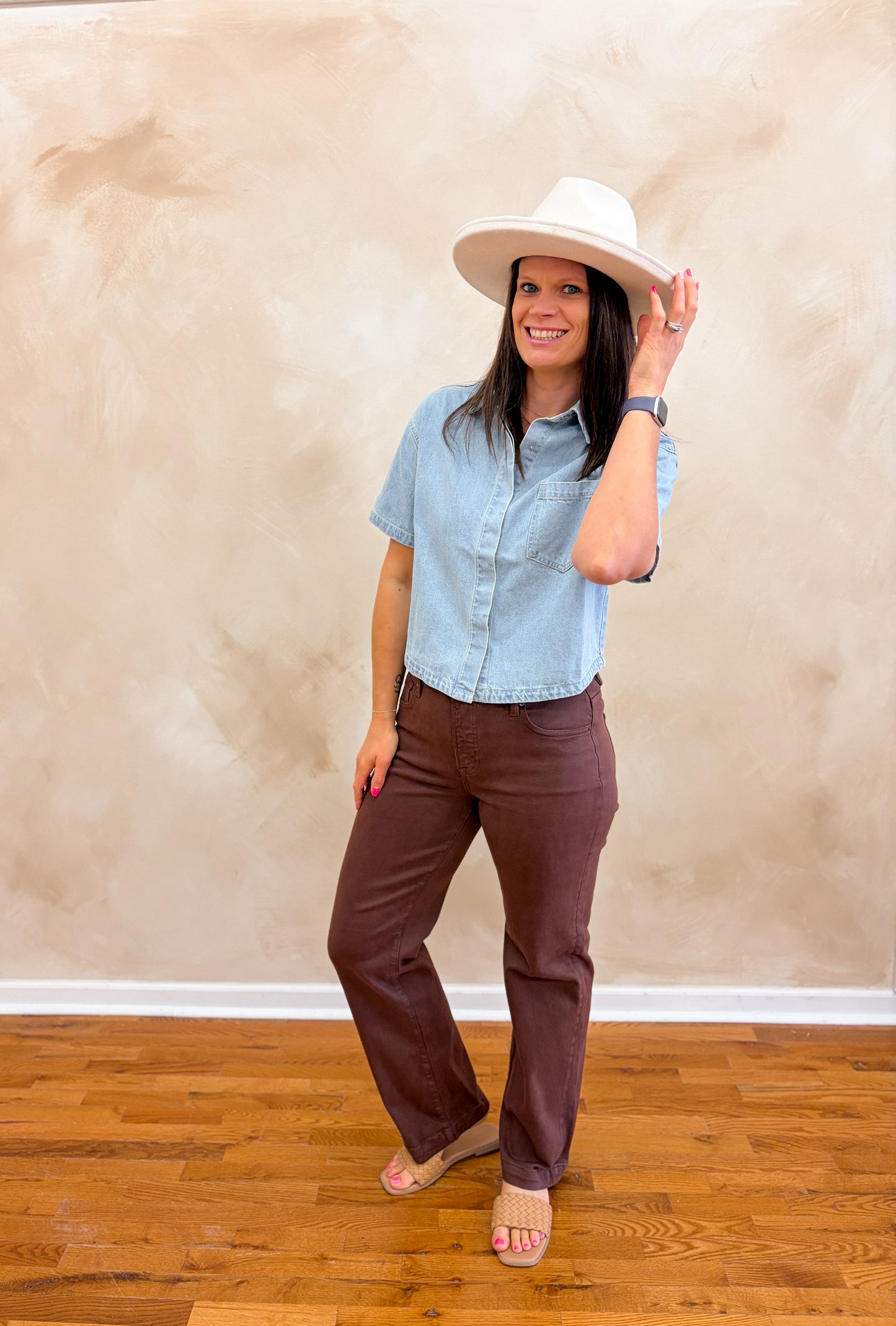 Risen Jeans | Mocha Denim