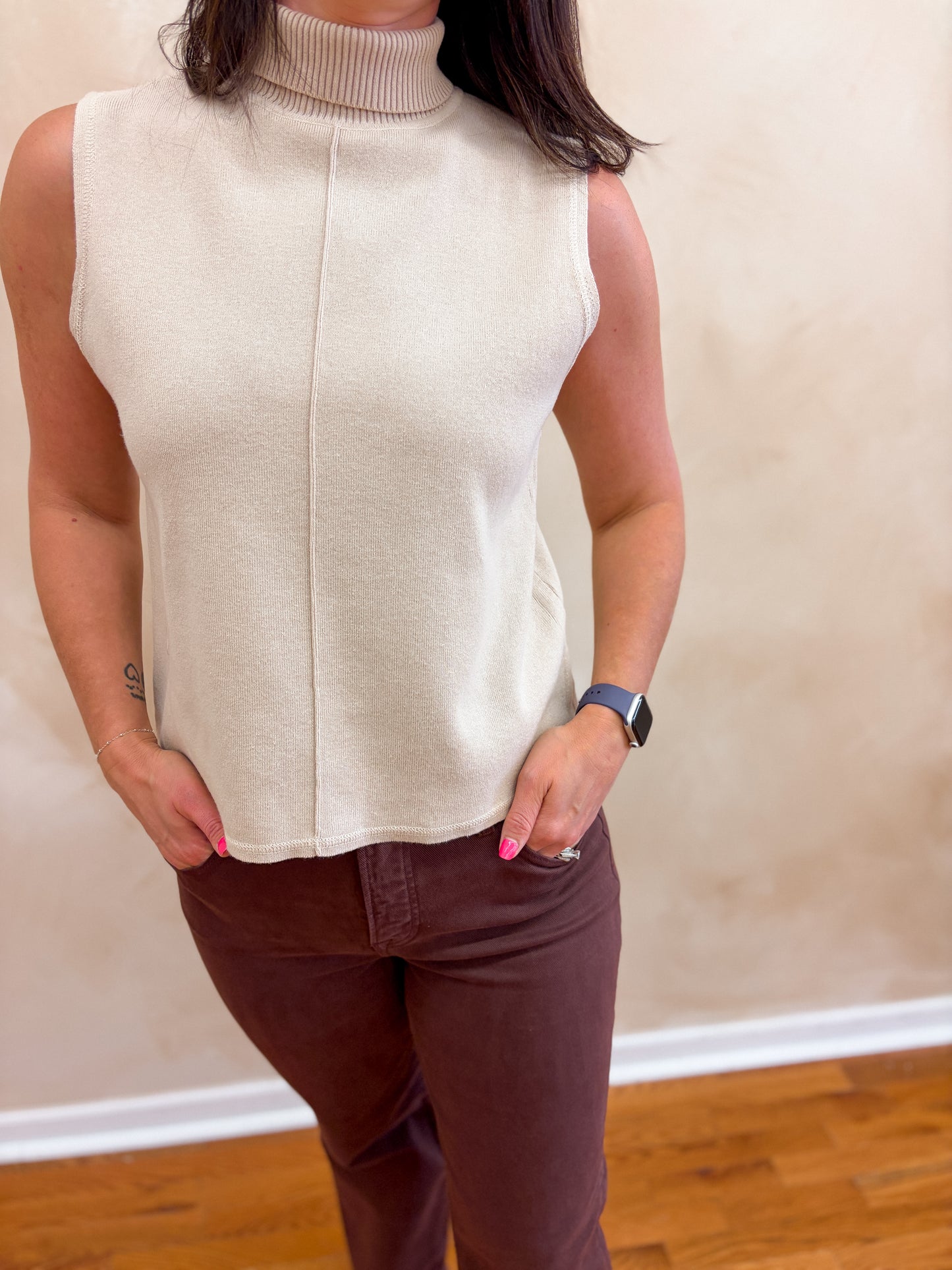 Rosemary Sweater Top | Ecru