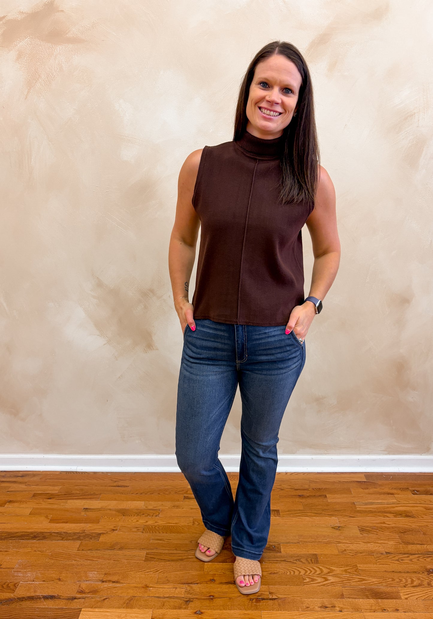 Rosemary Sweater Top | Chocolate