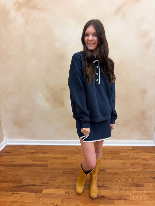Allison Athletic Pullover | Navy
