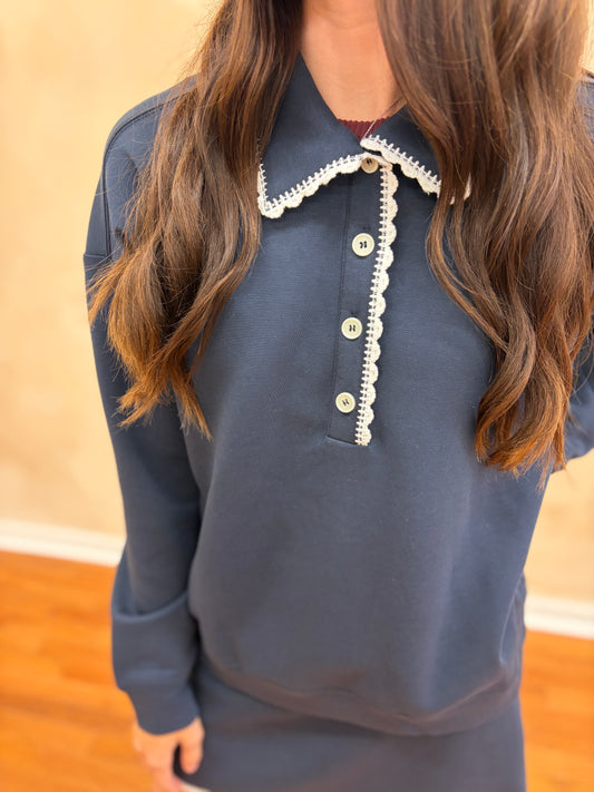 Allison Athletic Pullover | Navy
