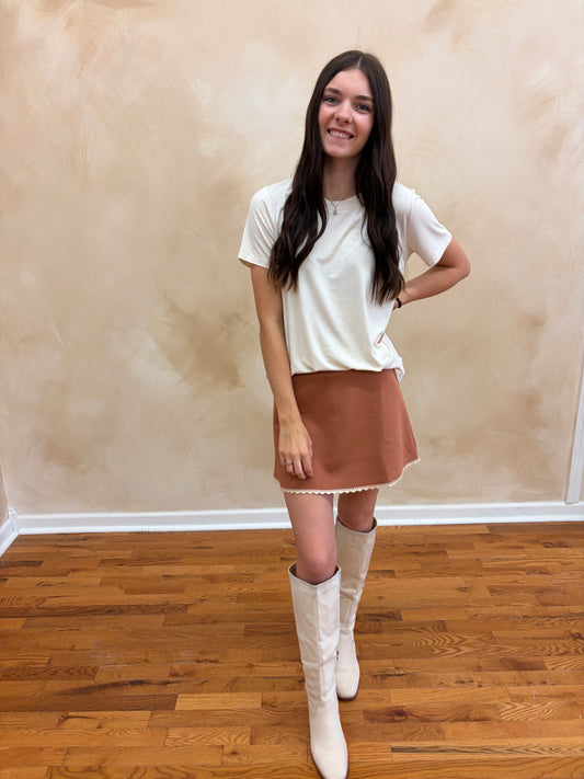 Allison Athletic Skirt | Terracotta