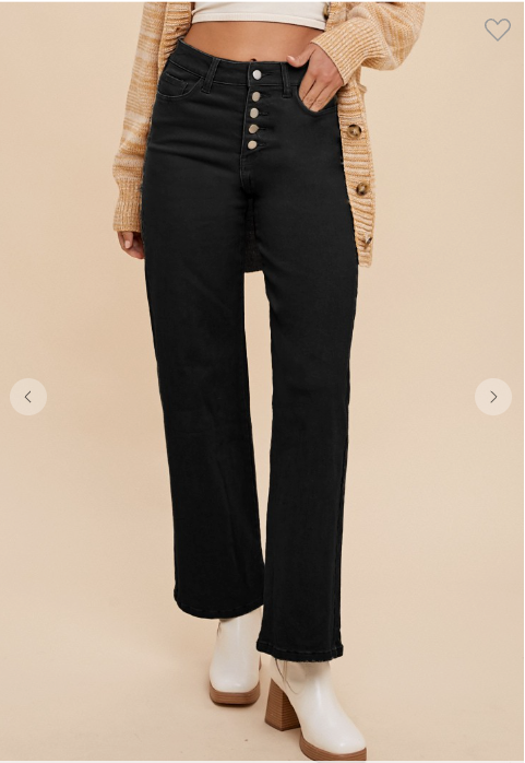 Button-up Denim | Black