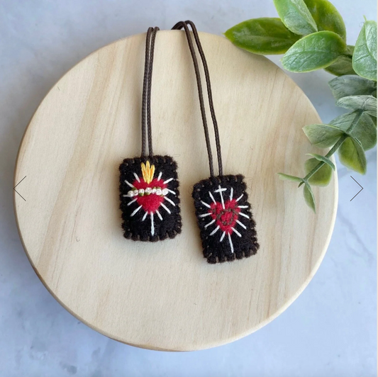 Mini Red Heart Scapular