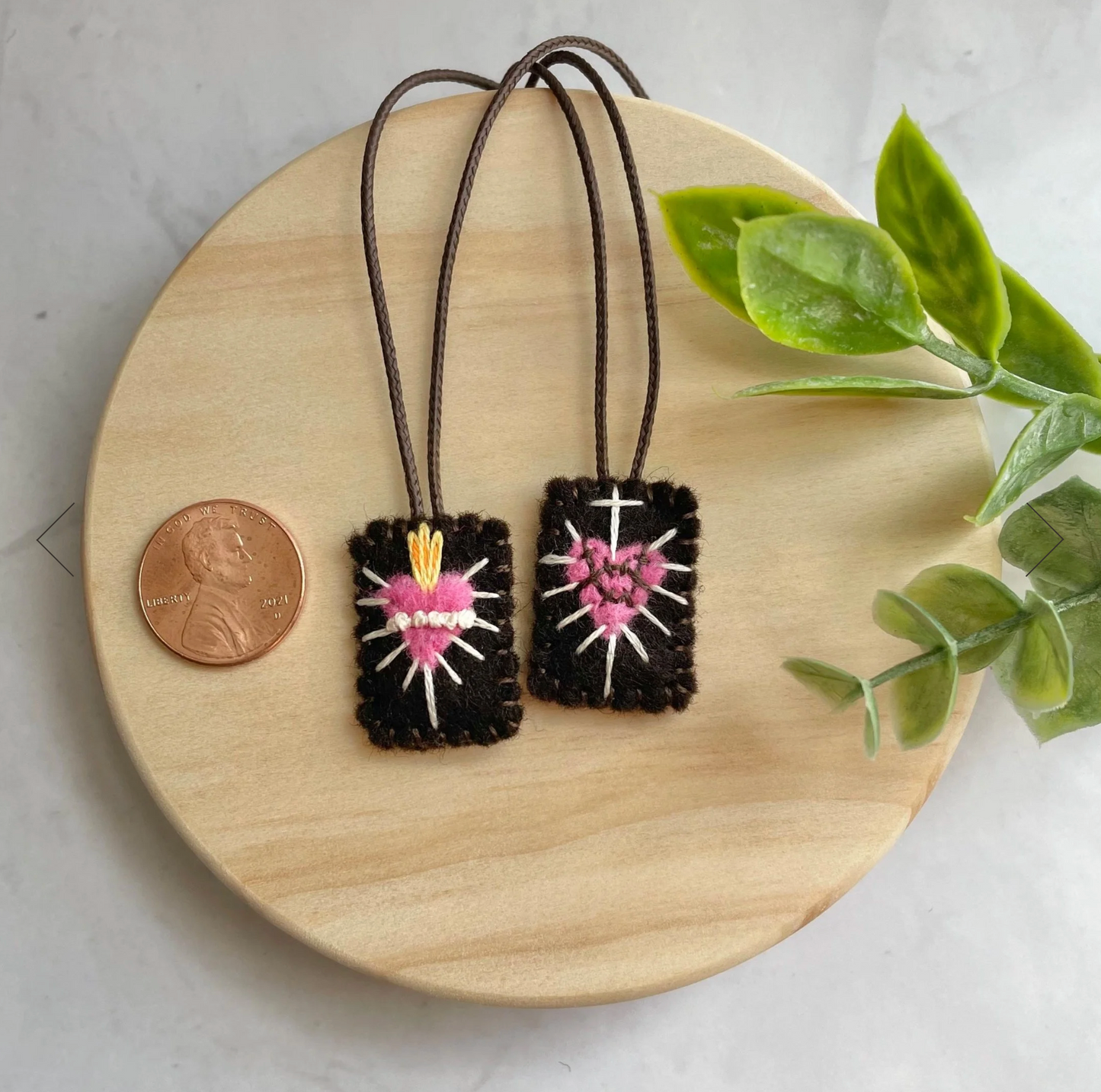 Mini Pink Heart Scapular