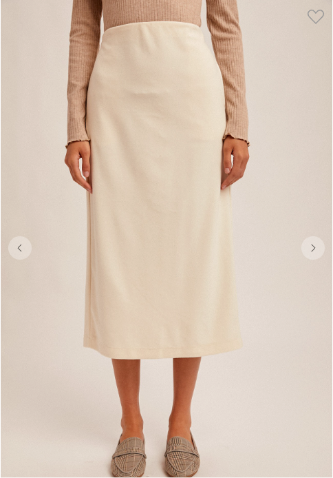 Ivory Midi Skirt