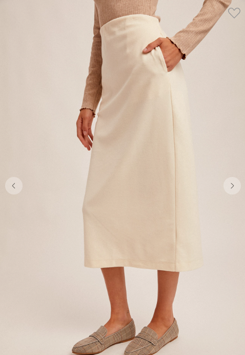 Ivory Midi Skirt