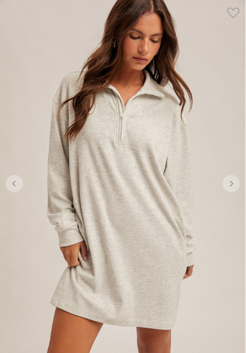 Betsy Sweatshirt Dress | Heather Gray