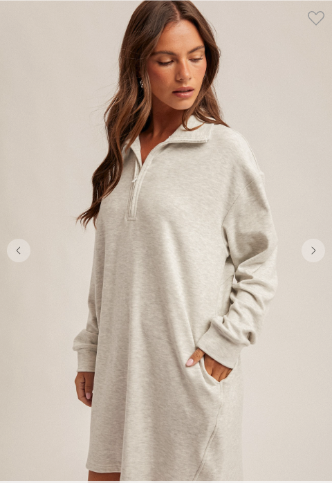 Betsy Sweatshirt Dress | Heather Gray