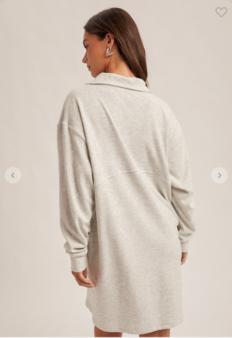 Betsy Sweatshirt Dress | Heather Gray