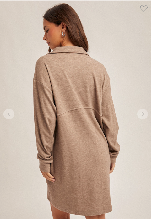 Betsy Sweatshirt Dress | Taupe