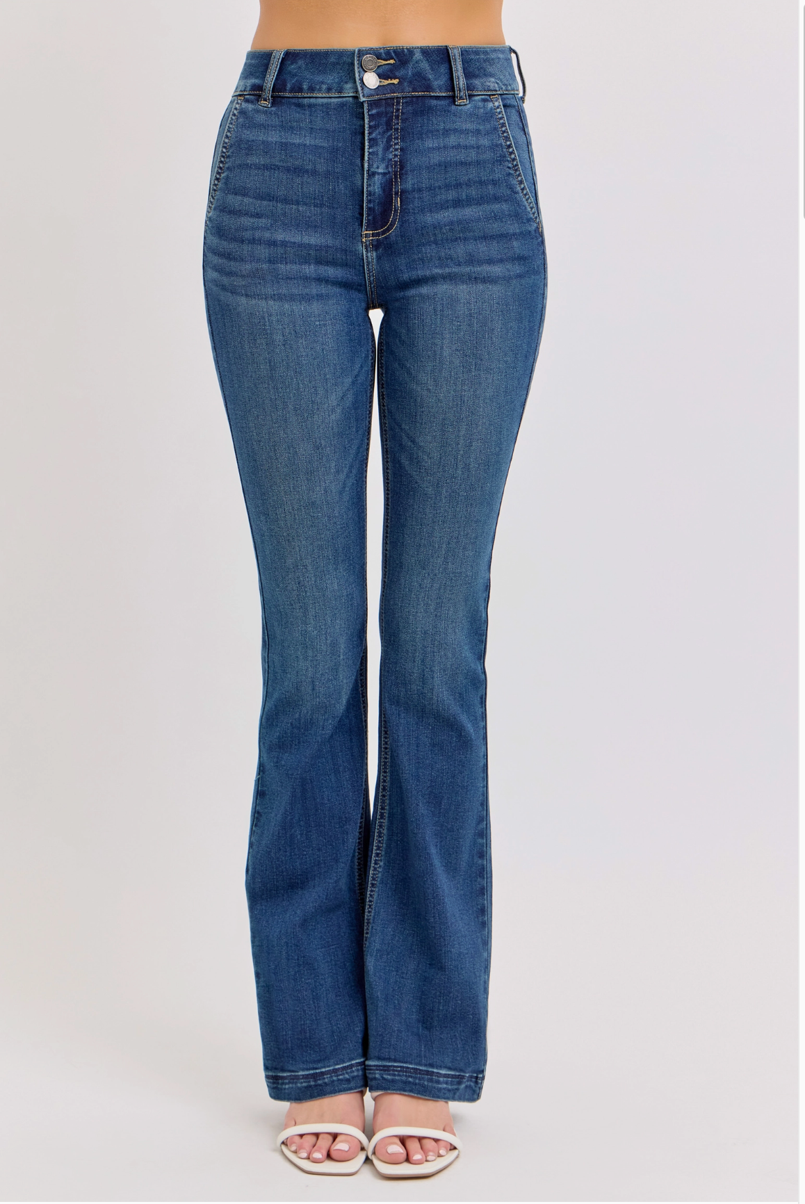 High Rise Flare Denim | Dark Wash