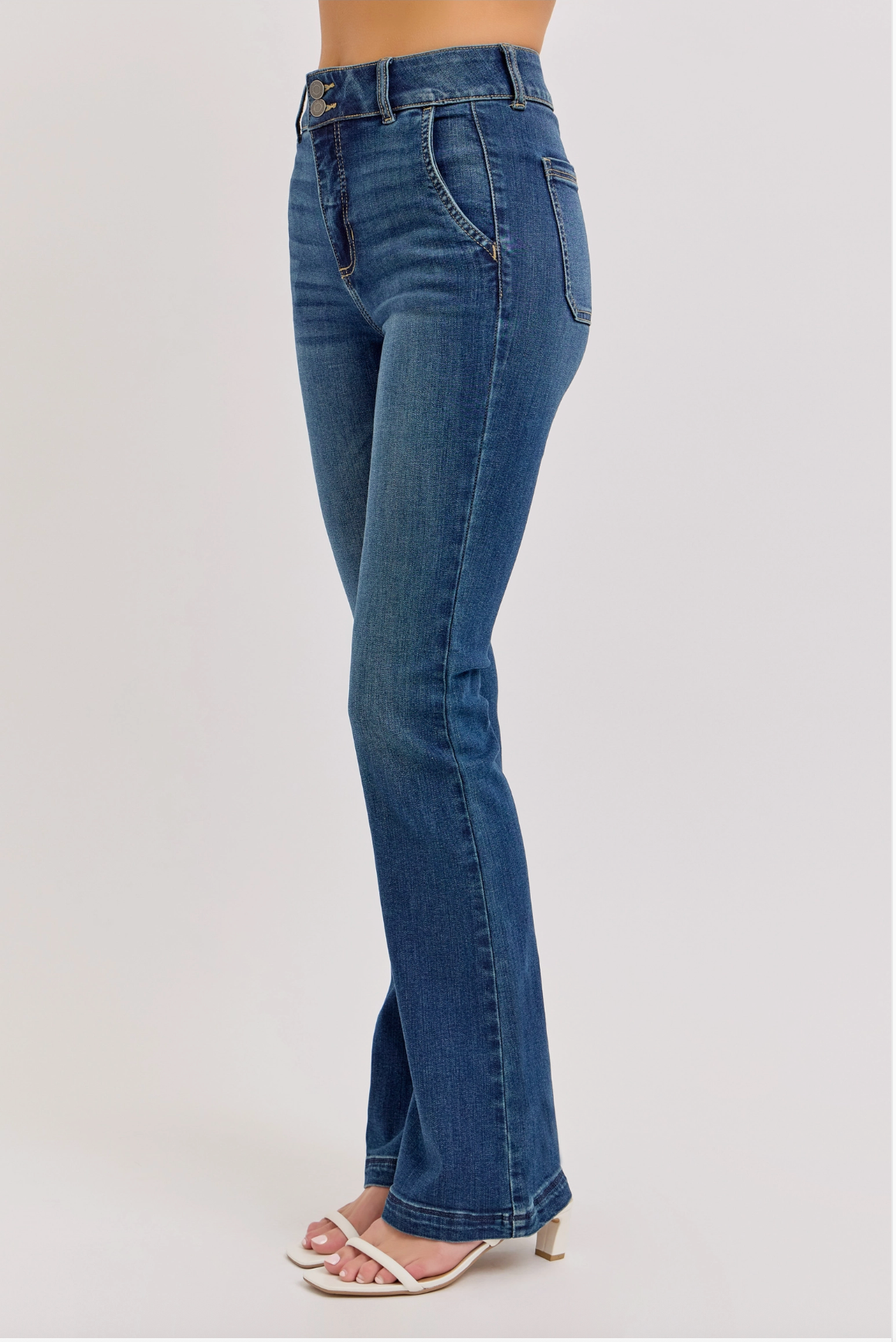 High Rise Flare Denim | Dark Wash