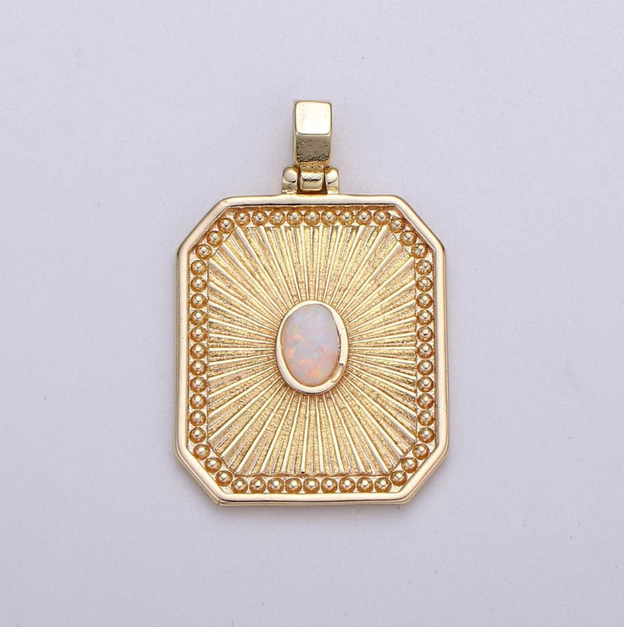 Sunburst w/ Opal Charm | Gold
